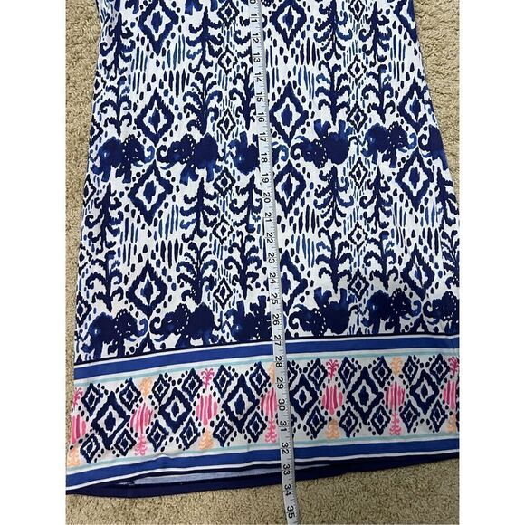 Lilly Pulitzer‎ Ocean Ridge Shift Dress Batik Print Navy White Pink S BIN P - Picture 7 of 10